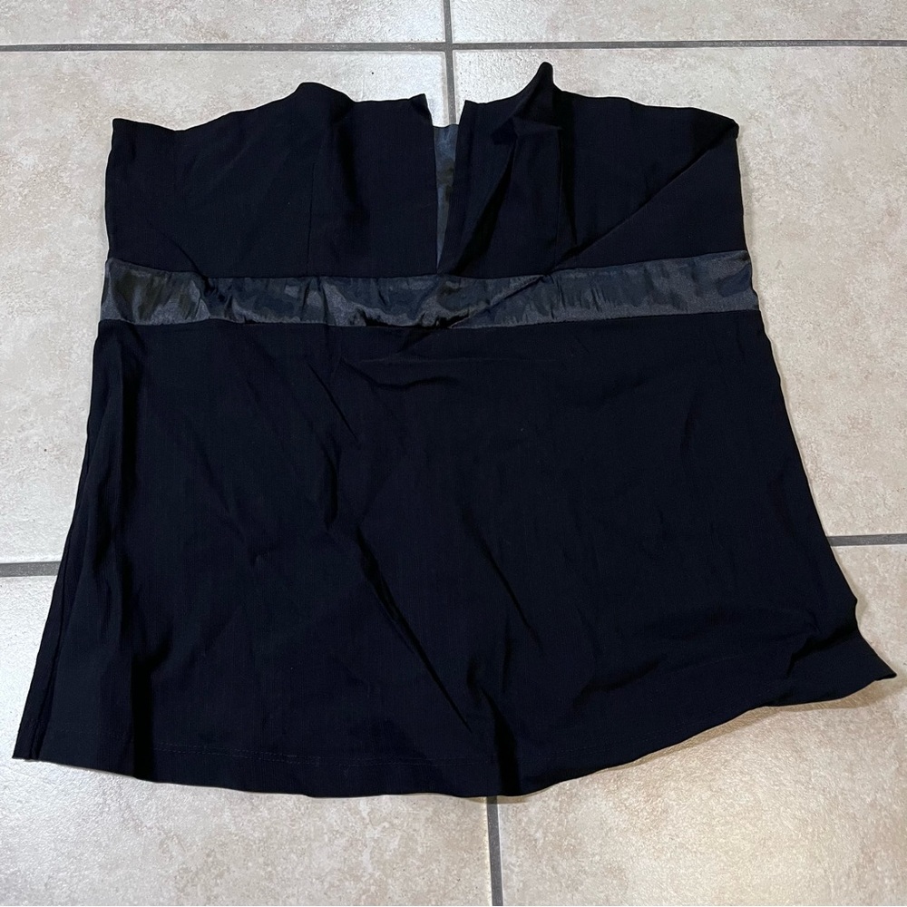 Vintage Y2K Women’s 3XL black preppy tube top‎ strapless